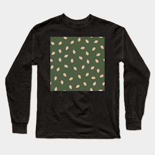 Seeds of Wisdom in Olive Green and Cream Long Sleeve T-Shirt